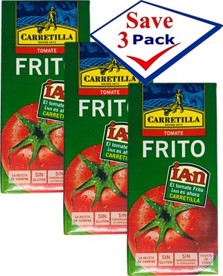 Carretilla Fried Tomato Sauce Tomate Frito 13.76 oz Pack of 3
